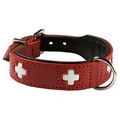 HALSBAND SWISS LEER NAPPA BRUIN 32CM